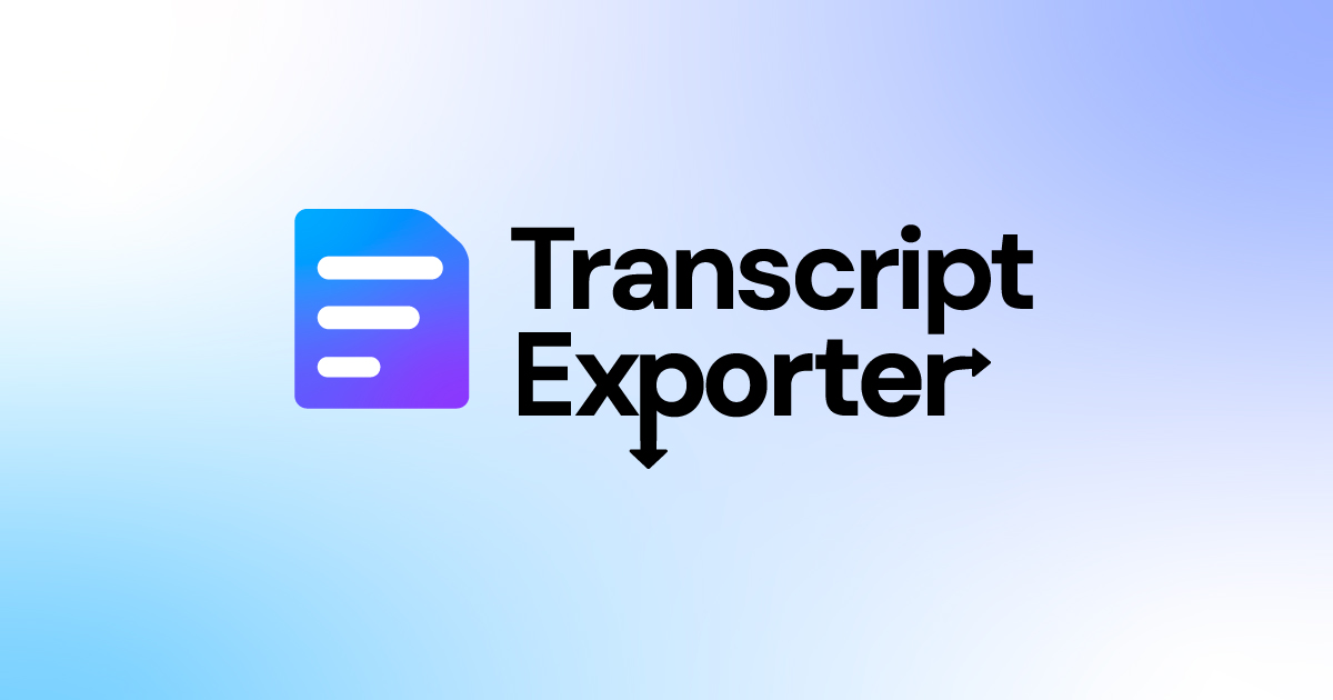 TranscriptExporter - Bulk Export Meeting Transcripts | Fathom & Fireflies